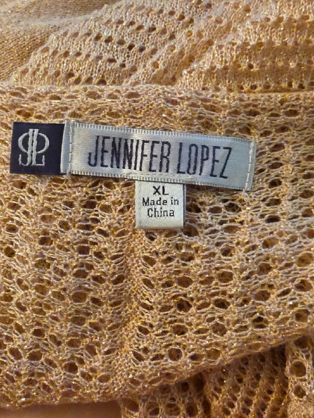 Jennifer Lopez Open-Knit Scoop Tank - Light Pink Gold Thread - Picture 4 of 4